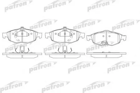 PATRON PBP1550 Колодки торм. Chrysler SEBRING 01- пер.