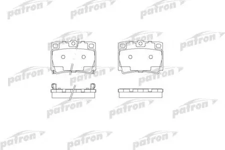 PATRON PBP1570 Колодки торм. Mitsubishi Pajero Sport Montero Sport 98>09 2.5D3.0 задние