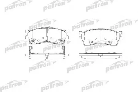 PATRON PBP1602 Колодки торм. Kia SPECTRASHUMACLARUS 96- перед.