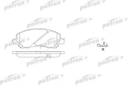 PATRON PBP1621 Колодки Dodge Caliber 06-, Jeep Compass s 06-, Mitsubishi GALANT VI 96-04, GALANT VI униве