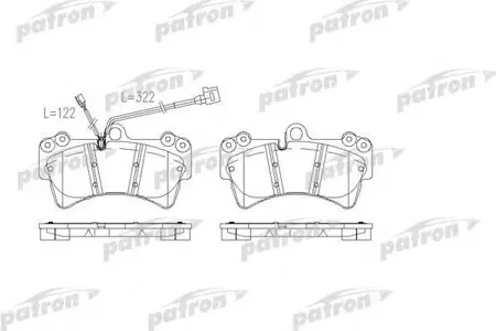 PATRON PBP1626 Колодки Audi Q7 06-, Mercedes CLS 06-, Porsche Cayenne 02-, VW Touareg 02-