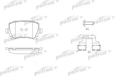 PATRON PBP1636 Колодки торм. VAG A3A6 Touran 03- задн.