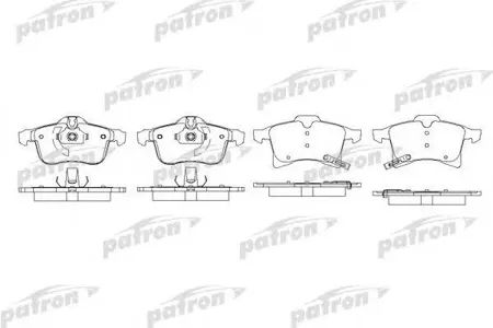PATRON PBP1640 Колодки Opel Astra H 04-, Astra H GTC 05-, Astra H TWINTOP 05-,