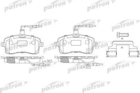 PATRON PBP1725 Колодки торм.