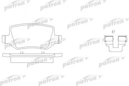 PATRON PBP1782 Колодки торм.задние Mercedes A-CLASS 97-04, A-CLASS 04-, B-CLASS 05-, VANEO 02-