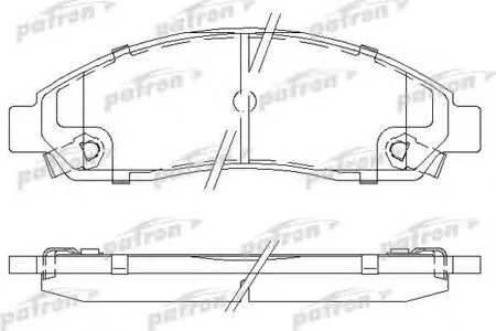 PATRON PBP1816 Колодки торм. Hyundai H-1STAREX 2.4-2.5D 97- передние
