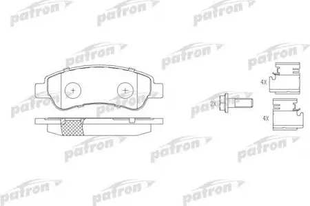 PATRON PBP1923 Колодки торм. PSA Fiat Jumper Boxer Ducato 06- перед.