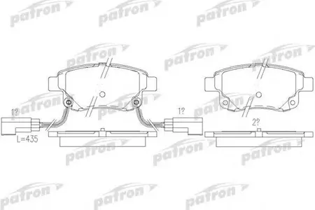 PATRON PBP1930 Колодки торм.задние Ford Transit Tourneo 06-,