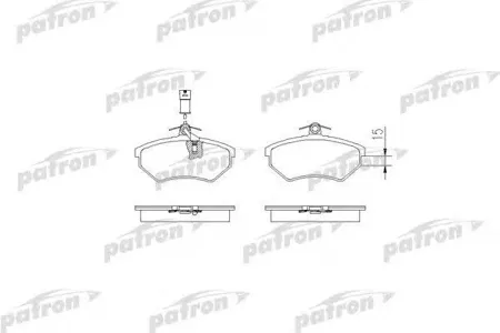 PATRON PBP343 Колодки торм. Audi 80100 86- перед.