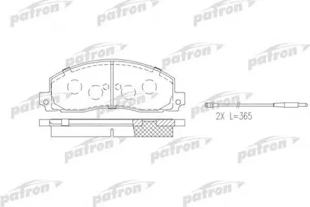 PATRON PBP414 Колодки торм.передние Opel Arena Combi 98-01, Arena фургон 98-01, Renault Trafic c бор