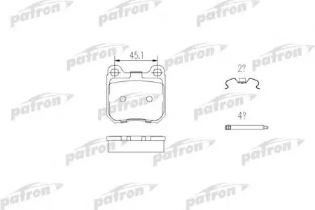 PATRON PBP525 Колодки торм. Opel Omega A Vectra B 86- задн.