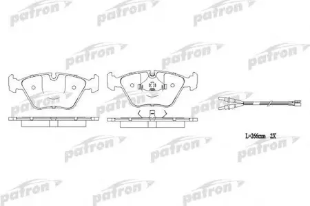 PATRON PBP779 Колодки торм. BMW 3 (E36) 5 (E34) 7 (E32) 86- перед.