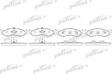 PATRON PBP929 Колодки Jeep Cherokee 84-, Grand Cherokee I 91-99, WRANGLER I 91-96, Kia Carnival 99-01