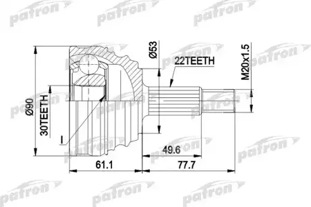 PATRON PCV1009 Шрус