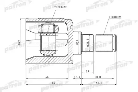PATRON PCV1010 Шрус