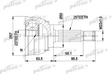 PATRON PCV1048 Шрус