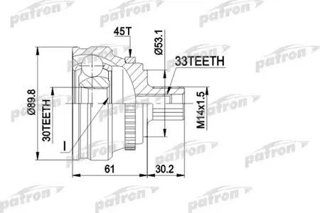 PATRON PCV1112 Шрус