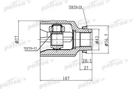 PATRON PCV1172 Шрус