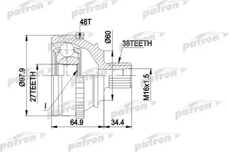 PATRON PCV1229 Шрус