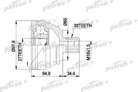 PATRON PCV1230 Шрус