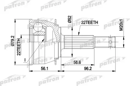 PATRON PCV1234 Шрус