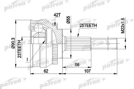 PATRON PCV1275 Шрус