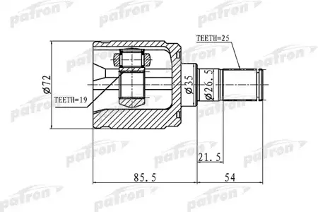 PATRON PCV1344 Шрус