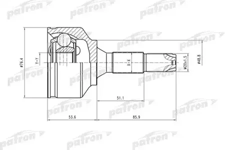 PATRON PCV1407 Шрус