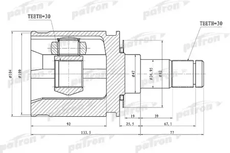 PATRON PCV1448 Шрус