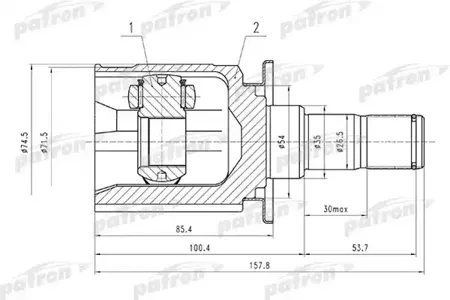 PATRON PCV1526 Шрус