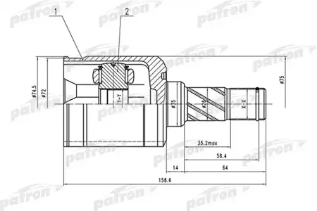 PATRON PCV1530 Шрус