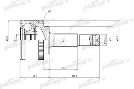 PATRON PCV1647 Шрус