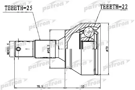 PATRON PCV1765 Шрус
