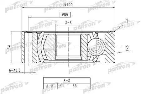 PATRON PCV1787 Шрус