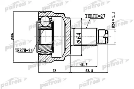 PATRON PCV1796 Шрус