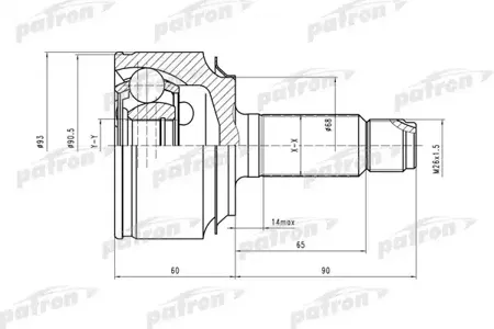 PATRON PCV2124 Шрус