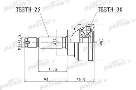 PATRON PCV3148 Шрус