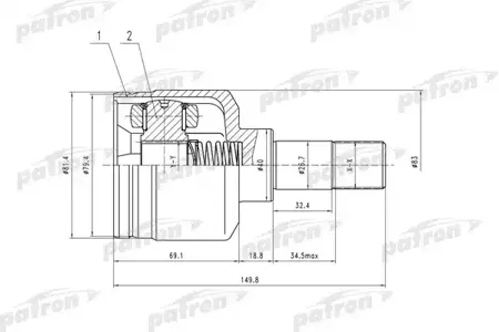 PATRON PCV5018 Шрус