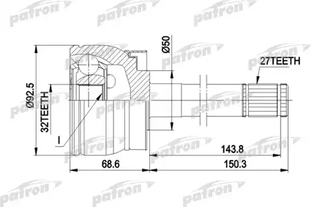 PATRON PCV5032 Шрус