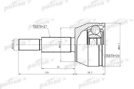 PATRON PCV6889 Шрус