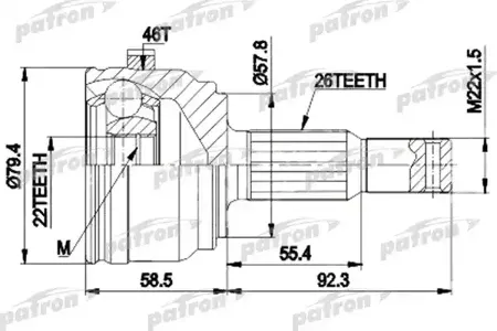 PATRON PCV9117A Шрус