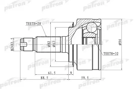 PATRON PCV9744 Шрус