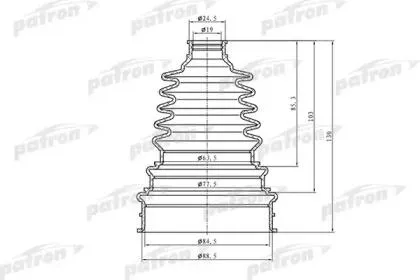PATRON PDC0001 Пыльника шруса  Toyota Mitsubishi Honda Mazda Nissan (универсальный)