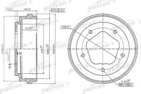 PATRON PDR1062 Барабан тормозной