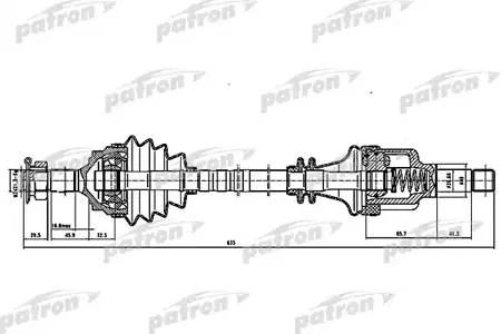 PATRON PDS0058 Полуось привода