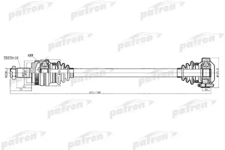 PATRON PDS0236 Полуось