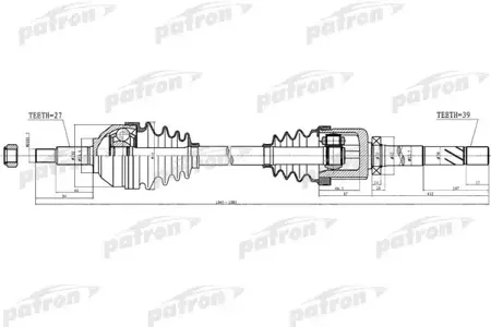 PATRON PDS0258 Полуось