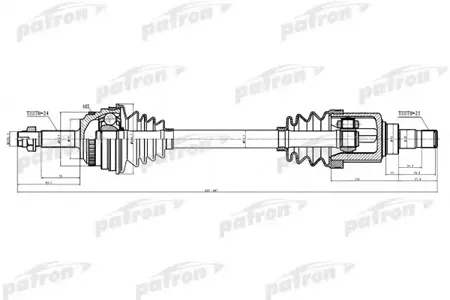 PATRON PDS0312 Полуось