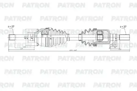 PATRON PDS0314 Полуось