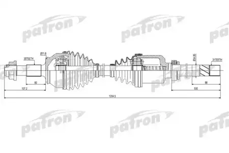 PATRON PDS0427 Полуось